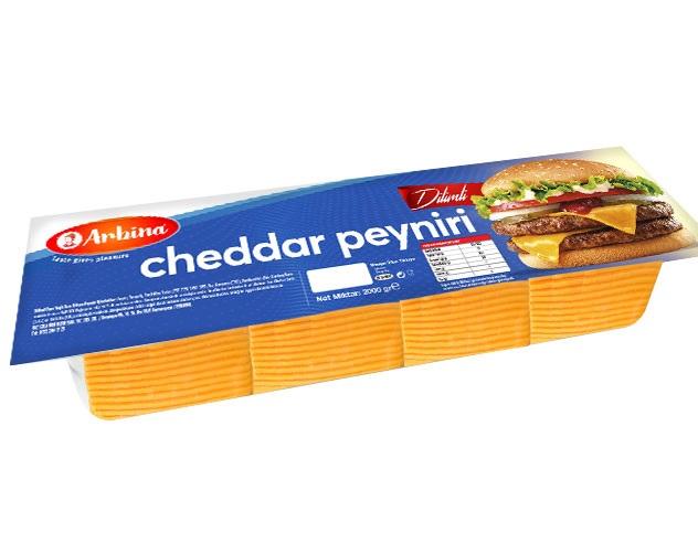 cheddarlı dilimli eritme peyniri