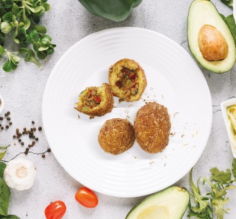 Minced Meat Potato Ball with Kadayif